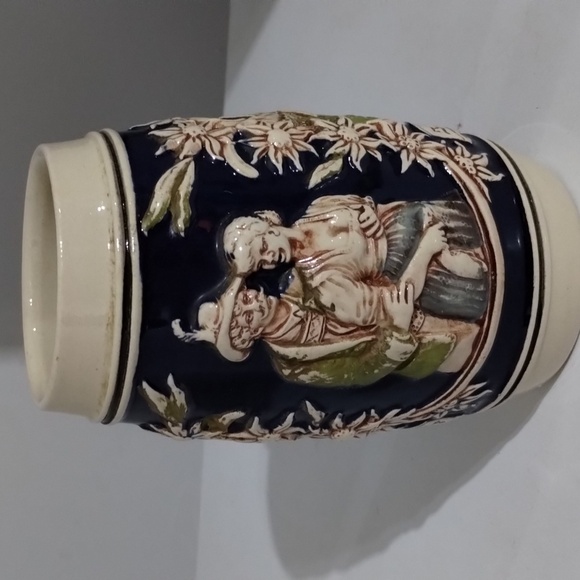 Beer Stein mug couple with church theme blue and cream - Picture 5 of 9